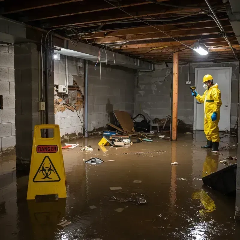 Flooded Basement Electrical Hazard in Bladenboro, NC Property